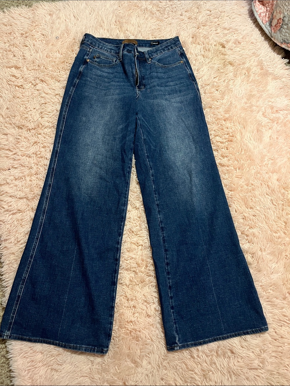 Judy Blue Dark Blue Retro Wide Leg Jeans - Picture 5 of 7